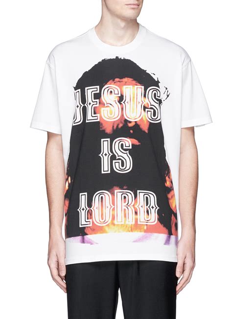 givenchy white jesus is lord t shirt|Givenchy 'jesus Is Lord' Print T.